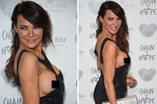 Lizzie Worst Wardrobe Malfunction Lizzie Cundy Boob Pops Red