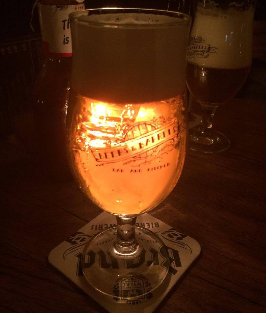 Nice talks and dinner with <a href="/k/">k</a>.r.i.e.k @ <a href="/beersbarrels/">BEERS & BARRELS</a>  #affligem #greenegg by marijnkraakman