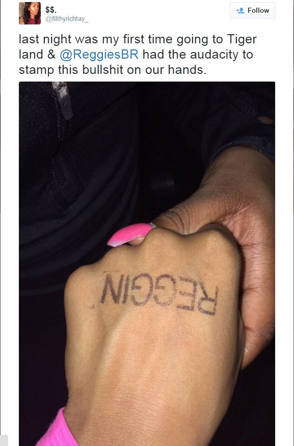 lsutigertv's tweet photo. Reggie's Bar manager says that he won't change the stamp @LSUReveilleNow @filthyrichtay_
https://t.co/ZXPLOrzfK3 https://t.co/4r321yorNm