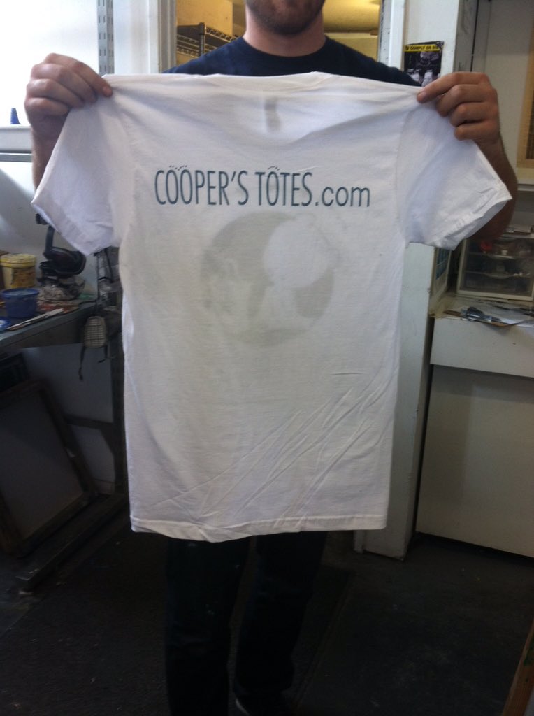 CozyTotes's tweet photo. T-shirts are made! Stay tuned to find out how you can get your hands on one! 1 shirt purchase = 1 Tote #supportlocal https://t.co/ZK6OhTgKh6