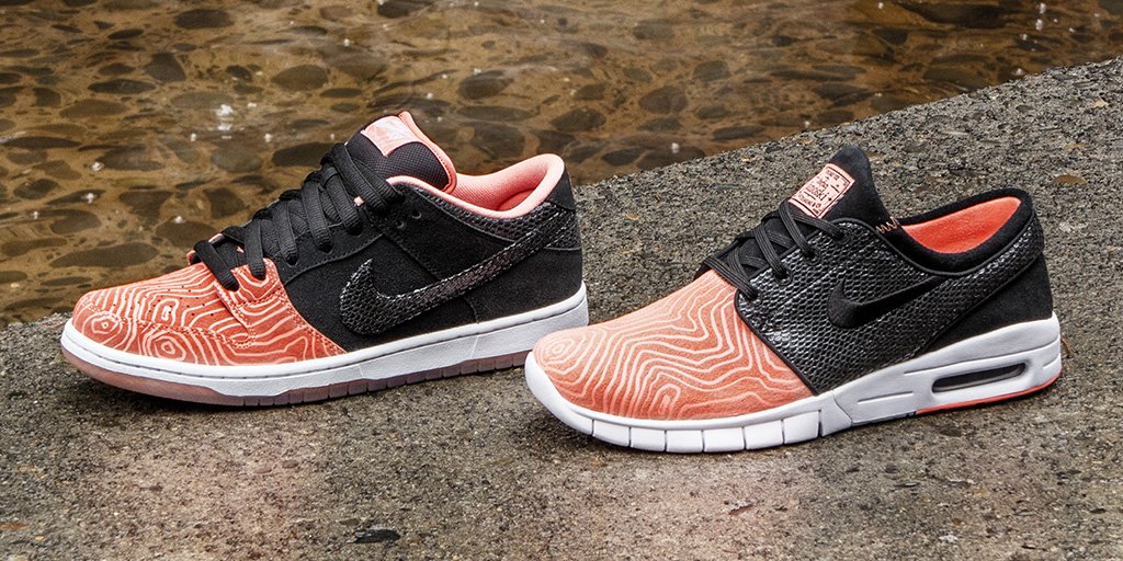 nikestore's tweet photo. Up river. The @nikesb x @premierskate Fish Ladder Collection drops tomorrow at 10am EST: https://t.co/EC1tDwGcIb https://t.co/6jngBwHXm8