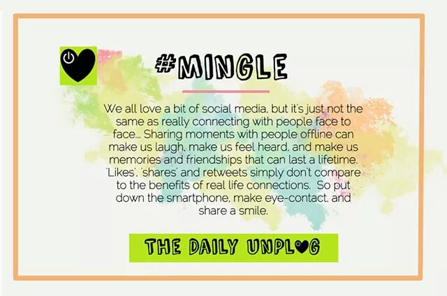 TheDailyUnplug's tweet photo. What #dailyunplug lets you #mingle ? https://t.co/4ec84Dm1u6
