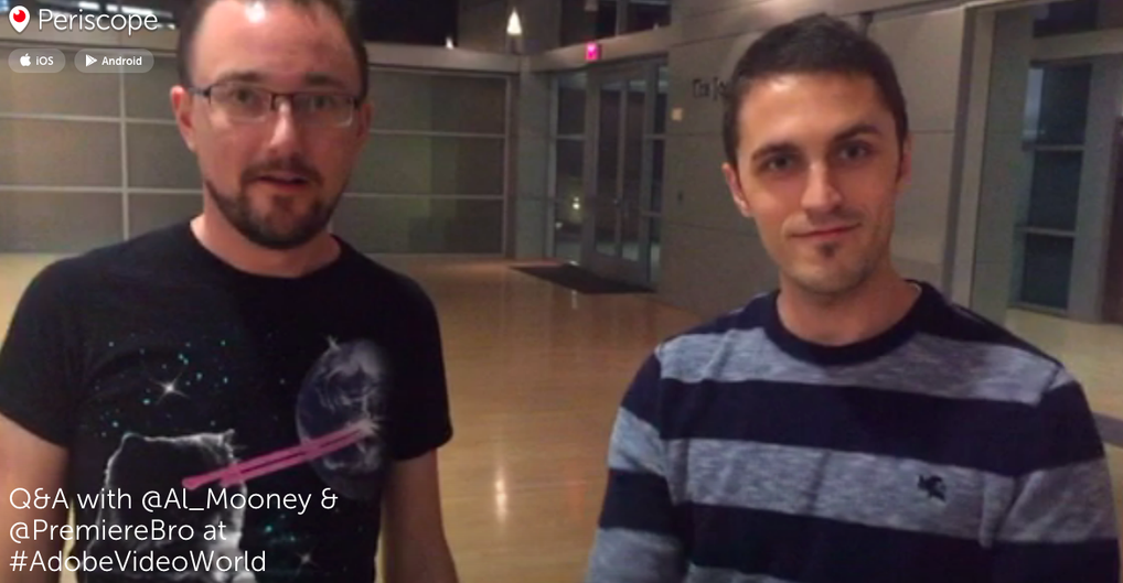 PremiereRush's tweet photo. Our buddy @PremiereBro spent some time w/ Sr. Product Manager, Al Mooney. Watch: https://t.co/VPuPRXHfvN #PProWorld https://t.co/FECvV9PyP7