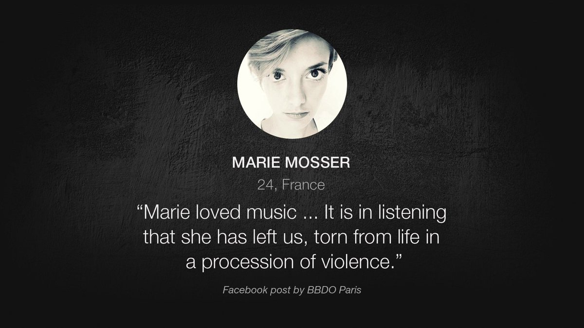 cnni's tweet image. Mosser was one of three known Universal Music/Mercury group employees who died in the #ParisAttacks, #ParisVictims