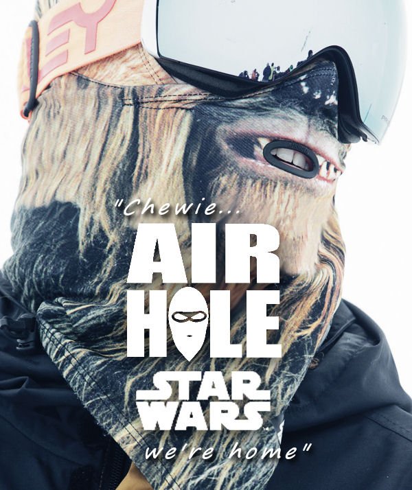 Snowboard into the #StarWars universe w/ #Airhole 's #Chewbacca Balaclava &amp; more. Now In! ubermountain.co.uk/brands/airhole