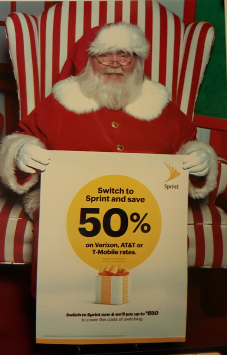 <a href="/santaclaus/">Santa Claus</a> giving Verizon ATT and TMobile customers 50% off when they switch to @sprint <a href="/kkwestisbest/">kevin kunkel</a> <a href="/codybwelker/">Cody Welker</a>