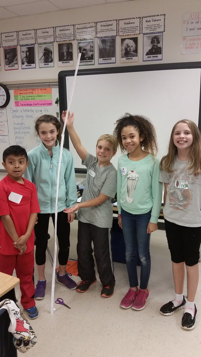 noblesm5's tweet photo. paper towers, only 2 pieces of paper, tape, scissors! 192cm!! #futureengineers #highpoint @CSTHPES @HighPointElem1 https://t.co/7ogyyJ5pBn