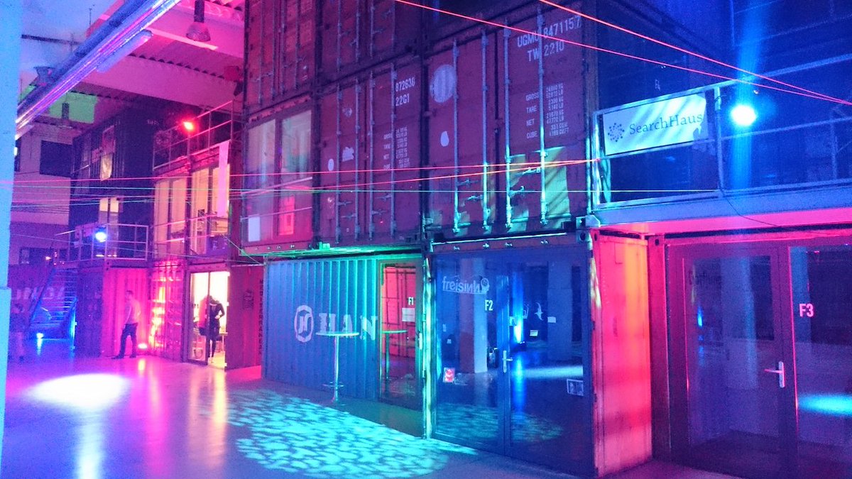 SearchHaus's tweet photo. NACONA turned #PerfektFutur, our office building, into a lasertag arena #startupska  https://t.co/AsjnDaMR4y https://t.co/jlNU9vIgie