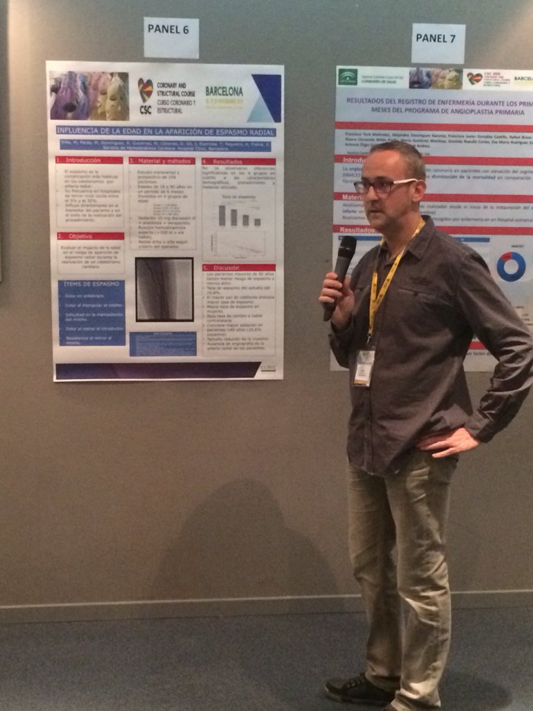 enferhemo's tweet image. #CSC15 premio enferm:
¡Felicidades @atari_bcn, buen trabajo!Influencia de la edad en la aparición del espasmo radial