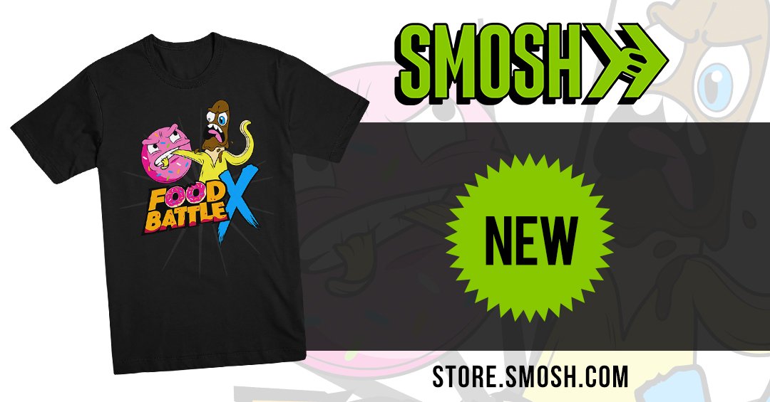 smosh's tweet photo. If you get the #FoodBattleX tee before 11/23, you'll get a FREE TOTE! Use code SMOSH10! https://t.co/mxzgE31CBC https://t.co/8j5g8E4Bq3