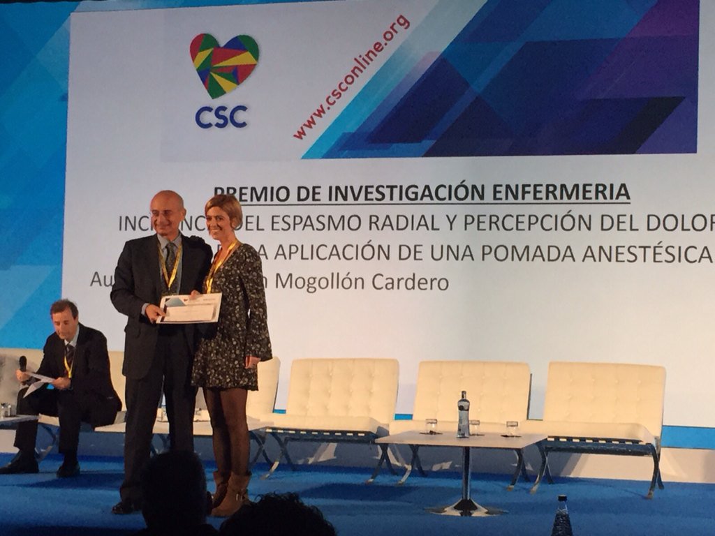 enferhemo's tweet image. #csc15 premio caso editado mejor protocolo enfer:  ester villuela, &quot;protocolo enfermeria en la perforación radial&quot;