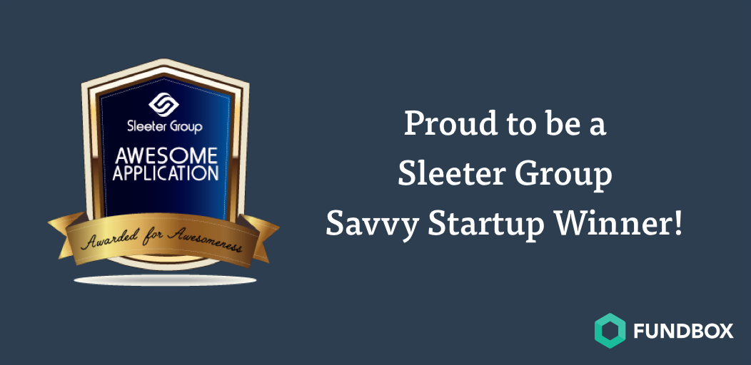 fundbox's tweet image. Thank you @sleetergroup for the honor! #sleetercon fbx.bz/1QKMYkP