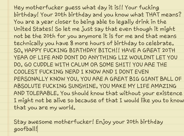  HAPPY MOTHERFUCKING BIRTHDAY MICHAEL GORDON CLIFFORD!!!        