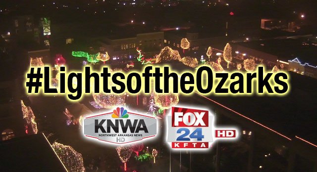KNWAFOX24's tweet photo. Will you be out at #lightsoftheozarks tonight? So will we! Come say hi! @LOTOFayAR https://t.co/fpm30D6H0p