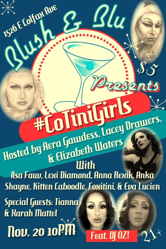 brooksa09's tweet photo. Can't wait to see some of my fave #dragqueens #COTiniGirls #gaydenver #DENluvsDrag tonight @BlushBluDenver $5cover https://t.co/YCd89H6jJx