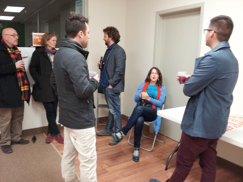 EHollyPike's tweet photo. get together at Corner Brook HQ #ndpnl https://t.co/ilVL7RthAD