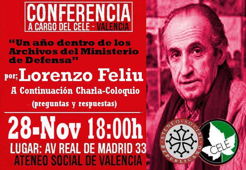juventudes_e2m's tweet photo. Sábado 28 de Noviembre, conferencia en el Ateneo Social Republicano de Valencia a cargo de Lorenzo Feliu https://t.co/ZOw3e5ychc