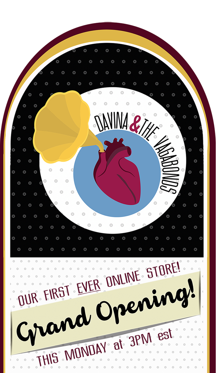 DavinaVagabonds's tweet image. Our first online store LIVE this Monday at 3PM EST! Just got chills.. Keep an eye out - #hellomerch @hellomerch