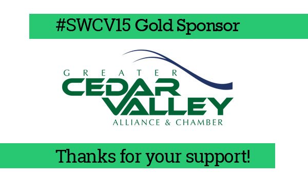 swcedarvalley's tweet photo. Thanks @CedarValleyofIA for helping make #SWCV15 so great this year! Excited to hear some pitches tonight! https://t.co/MJOP2gq4Rc
