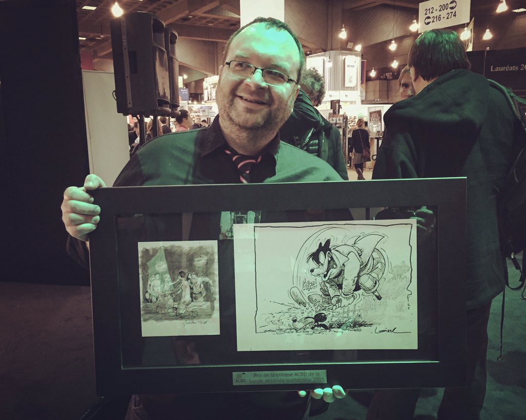 nicofreret's tweet photo. @beaulieu_jimmy reçoit le Prix de la critique ACBD de la #BD québécoise 2015 au #Slm2015 @AssoACBD https://t.co/0l6JQuOATt