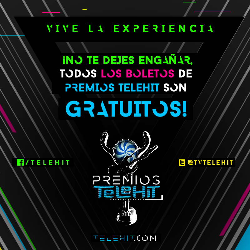 telehit_musica's tweet photo. ¡Recuerda que los boletos de los #PremiosTelehit son gratis!No compres boletos porque te arriesgas a que sean falsos https://t.co/RRhR5WSOOE