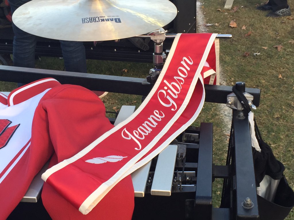 C_VanTimmeren's tweet photo. Those of you at @UofOklahoma game on Saturday, look for these sashes on OU Pride members #BandTogetherAgainstCancer https://t.co/DAGmUQizka