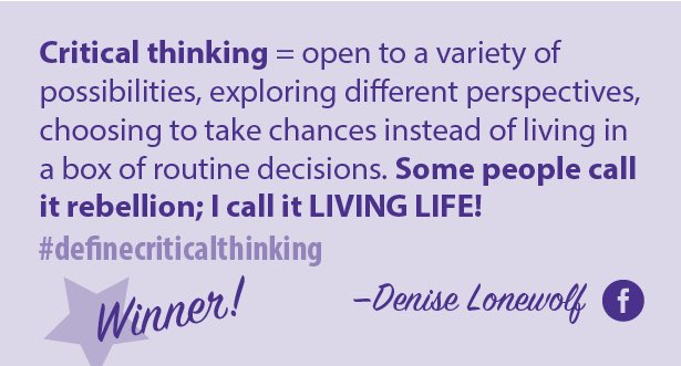 mentoringminds's tweet photo. We have a winner! #DefineCriticalThinking https://t.co/w4pBAeJ8md https://t.co/ERgJmbASpy