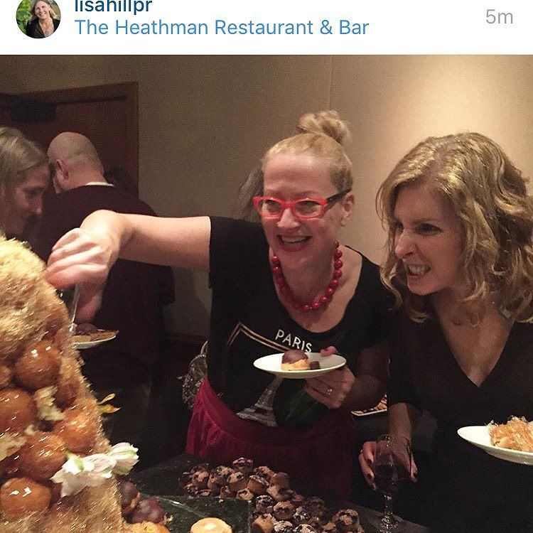 MissyMaki's tweet photo. REGRAMfrom @lisahillpr of @hjconsult and I abusing the #croquembouche at #bn2015 #beaujolaisnouveau https://t.co/F5H0ya3MBx