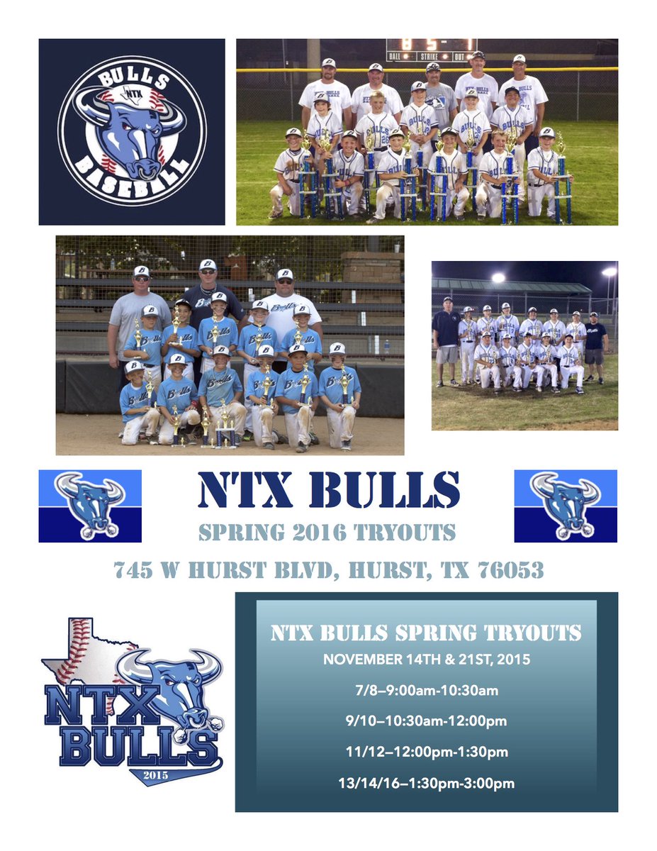 NTXBULLS's tweet photo. Round 2 for spring tryouts starts tomorrow at 9am!! https://t.co/y7wWb79eZ5