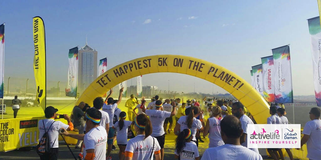 ActivelifeDaman's tweet image. Have you covered yourself in yellow yet? #TheColorRunUAE #HappiestRunOnThePlanet #ActiveLife