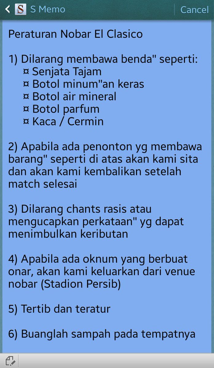 PERATURAN NOBAR EL CLASICO