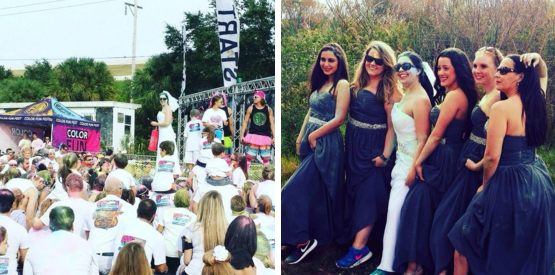 BuzzFeed's tweet photo. This woman did a color run in her wedding dress after her fiancé dumped her via text https://t.co/9ep9Bid2ke https://t.co/d3AiBFMYEF