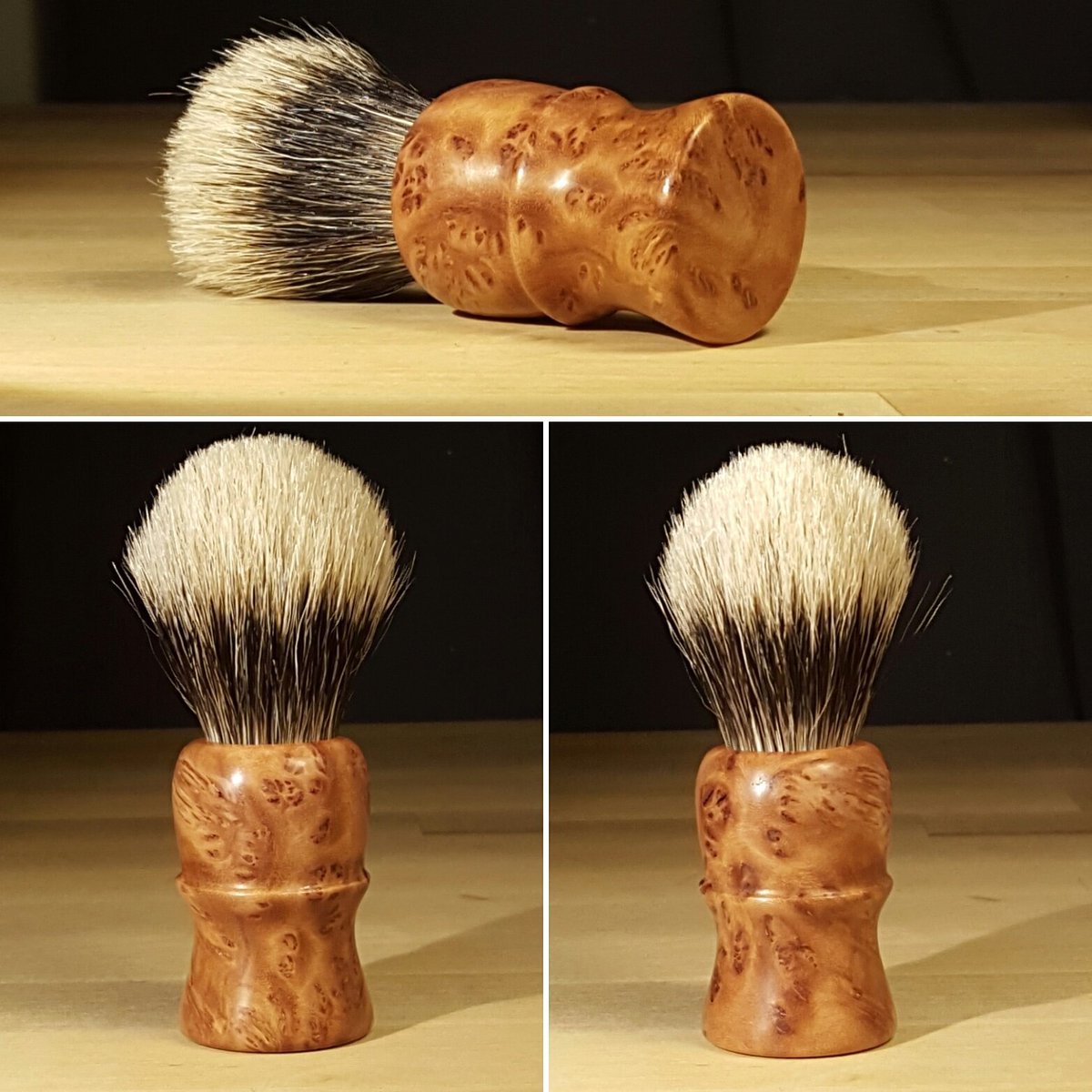 Australian Red Mallee Burl 22mm High Mountain #wetshaving brush. For sale now. DM me for details or email on my site