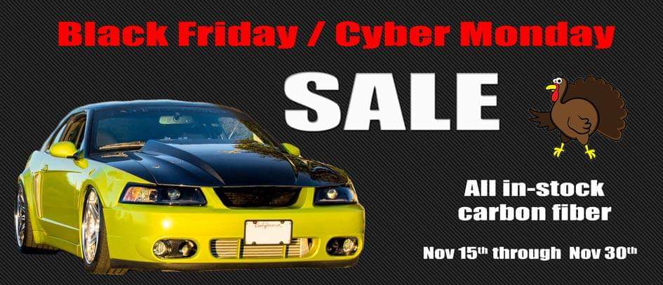 #BlackFriday #Cybermonday #sale #bigdeal #carporn #carbon #mustangs check out the sales at carbondriven.com