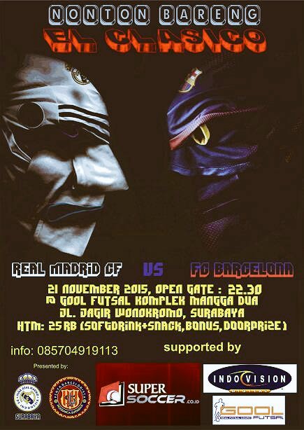 MadridistaSby's tweet photo. El Clasico with @INDOBARCA_SBY and supported by @my_supersoccer &amp; @Indovision_TV #ElClasico https://t.co/oDjakIG1j6