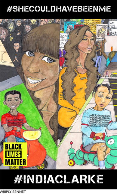 Blklivesmatter's tweet image. The team is present. Always! #BlackTransLivesMatter. Thank you Wripley for this gorgeous art.