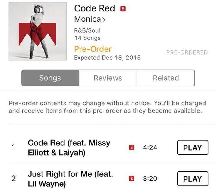 imshayanderson's tweet photo. ๐ด I got my copy!!!!๐ด #CodeRedRightHere make sure You pre order @monicabrown album on #iTunes #CodeRed https://t.co/JvAgOnyMVI