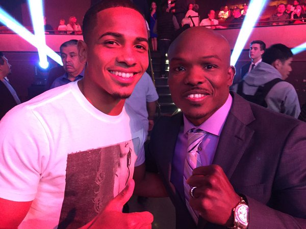 trboxing's tweet photo. .@Cosmopolitan_LV is hosting a lot of boxing stars tonight, including these 2... @DiamanteVerdejo &amp; @TimBradleyJr. https://t.co/vERItsB9QS