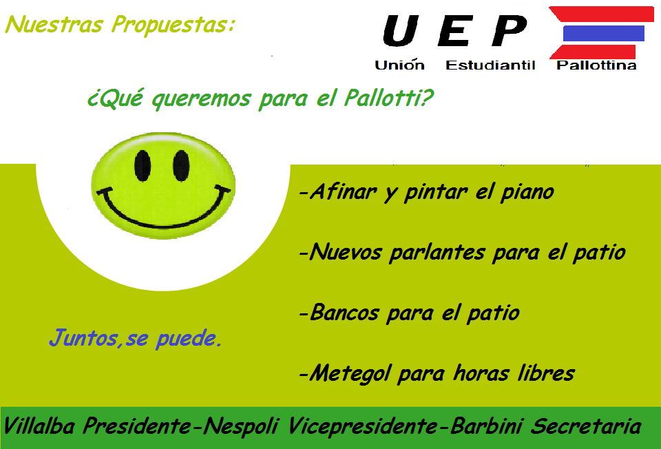 UnionPallottina's tweet photo. #Propuestas #UEP #CambiaPallotti https://t.co/13H1F0tEkN