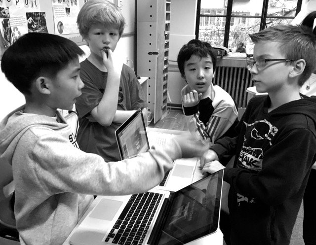 S_ODwyer's tweet photo. Debating efficiency/risk of nuclear energy armed w research. 4 nationalities; strong opinions! #ibpyp @#BeijingBISS https://t.co/9pagY8szh4