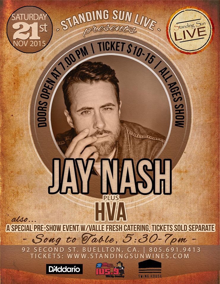 StandingSun's tweet photo. @lldubs tomorrow nite #JayNash & #Song2Table w/opening guests #HVA tix: https://t.co/1uXicQx4Yy https://t.co/moWXCRAs0i