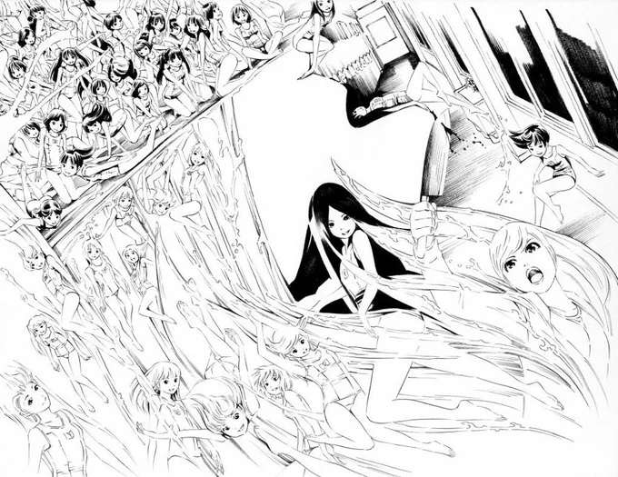 1日10分縛りのスク水ラクガキ 最終日

突然の最終日です。
実はスクール人魚を描きつつEAT-MANも描いていたのでした。
逆さにするとボルトの横顔になります。
というわけで15日(150分)でカリッと完成・・・! 