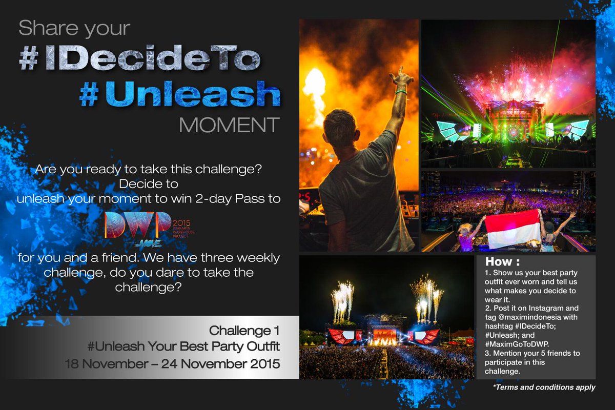 MAXIM_IDN's tweet photo. Get u'r DWP 2015 free ticket &amp; let's party! Join the challange in our instragram. https://t.co/lqmt5EUCiF https://t.co/bR0M0a372I