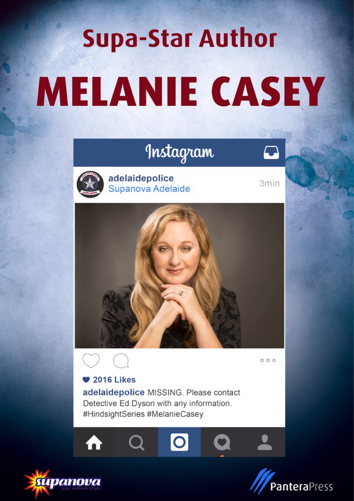 _melaniecasey's tweet photo. My first tweet, live from #SupaNova! Come say hi at the @booktopia stand. #HindsightSeries #SupaNovaAdelaide https://t.co/dF9N9DQEei