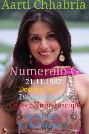 Happy Birthday Aarti Chhabria !! Numerolo-G 