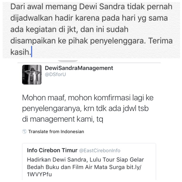 Klarifikasi event di #cirebon hari ini cc <a href="/EastCirebonInfo/">Info Cirebon Timur</a>