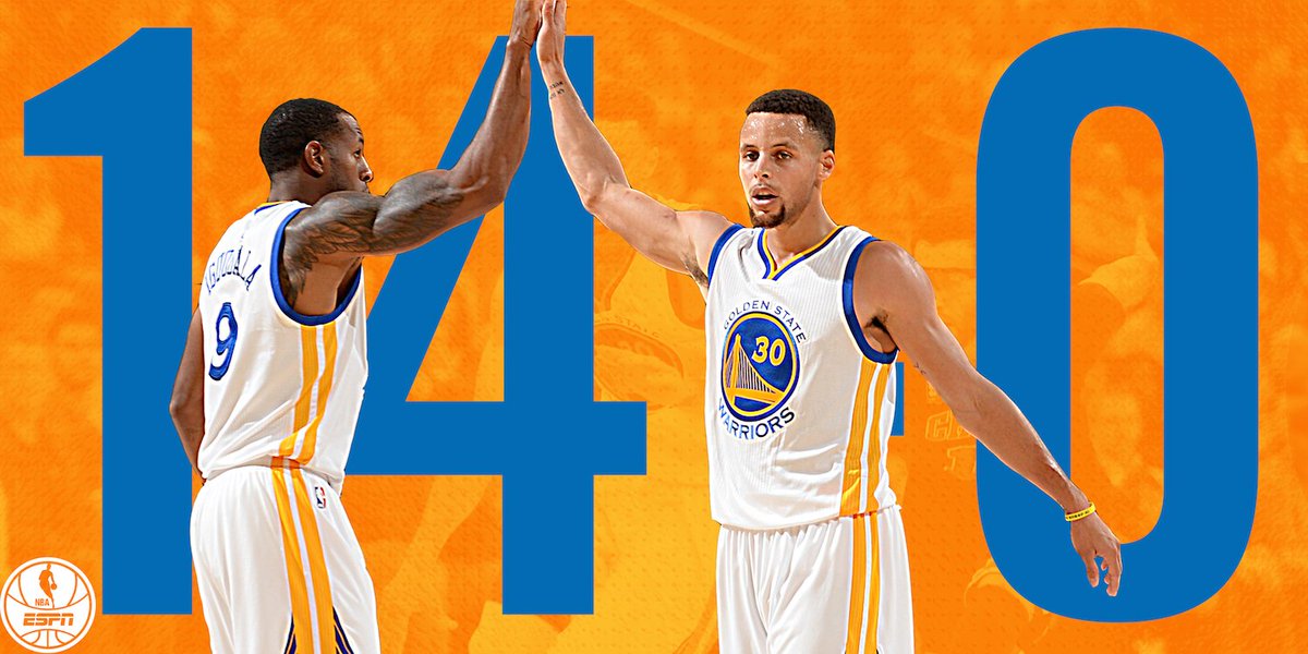 ESPNNBA's tweet photo. Victory! Warriors beat Bulls &amp; are now 1 win away from tying the best start to a season in NBA history. https://t.co/2iUV4zLAlU