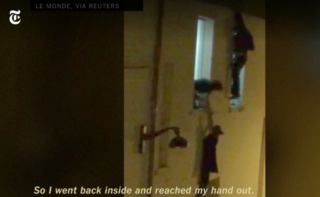 nytimes's tweet photo. He rescued a pregnant woman hanging from a window of the Bataclan. Then he was taken hostage https://t.co/IOYNQqJt9O https://t.co/u39CtQTwhs