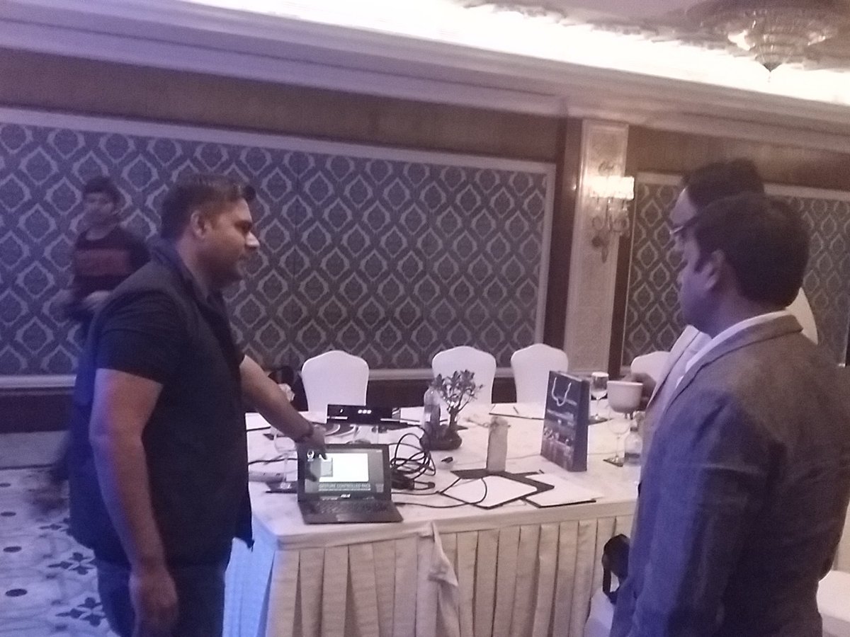 yukteshc's tweet photo. @GestureResearch one of top15 winning #startup demoing @ibmgepindia #ibmsmartcamp regional finals @delhi @iyernil https://t.co/ynRqw7Ufc2
