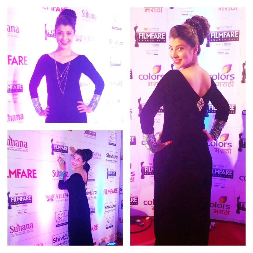 Here's an exclusive look of #GulabachiKali #TejaswiniPandit from yesterday's #marathifilmfareawards.
#gorgeous